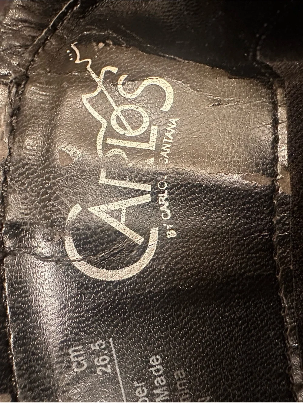 Carlos by Carlos Santana Black Lace-Up Mid-Calf Leather Boots